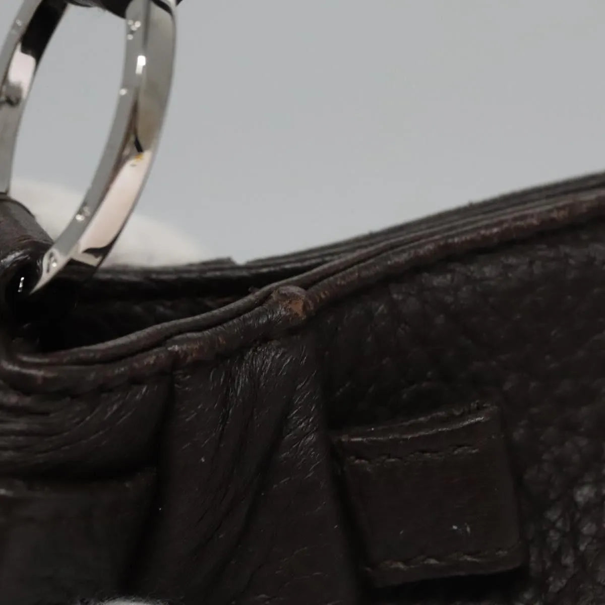 Bvlgari Handbag Leather, Brown, Leather, Handbag