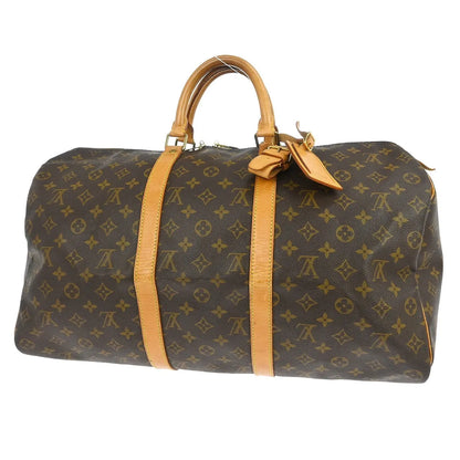 Louis Vuitton Keepall Monogram, Brown, Canvas, Travel Bag