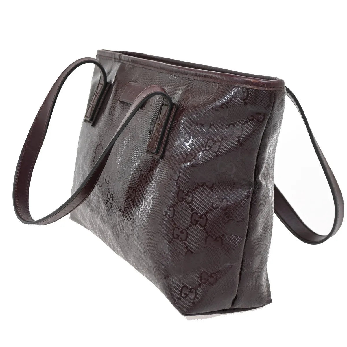 Gucci Plus Tote GG Imprime, Burgundy, PVC, Shoulder Bag