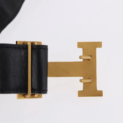 Hermes Constance Reversible Belt Leather, Black, Leather, Belt