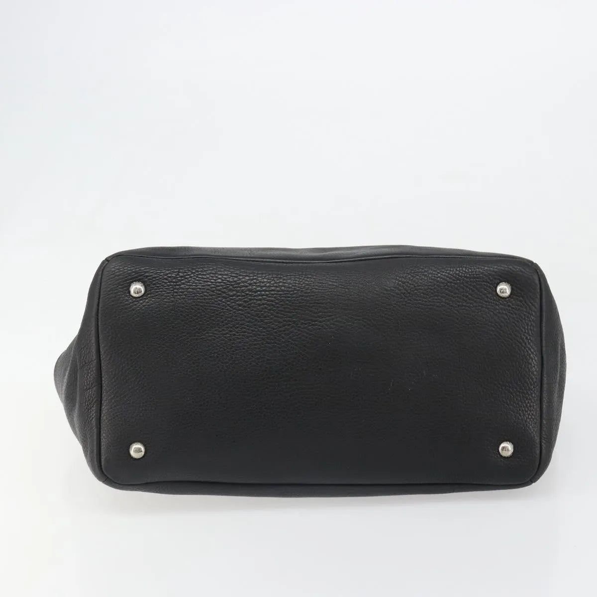 Prada Top Handle Tote Leather, Black, Leather, Tote Bag