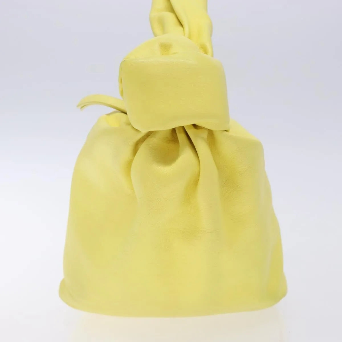 Bottega Veneta Double Knot Hobo Leather, Yellow, Leather, Handbag