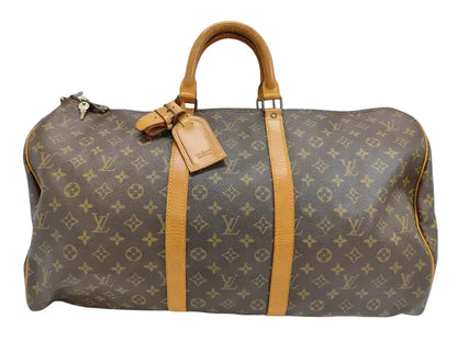 Louis Vuitton Keepall Monogram Canvas, Brown, Canvas, Travel Bag