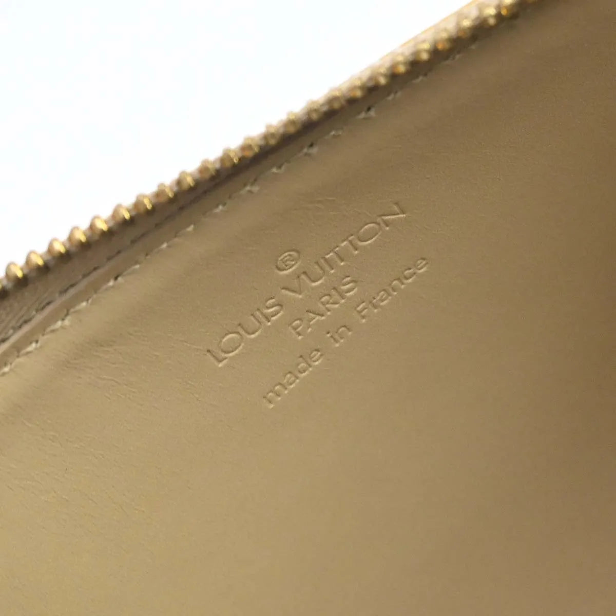 Louis Vuitton Lexington Pochette Monogram Vernis, Beige, Patent Leather, Clutch