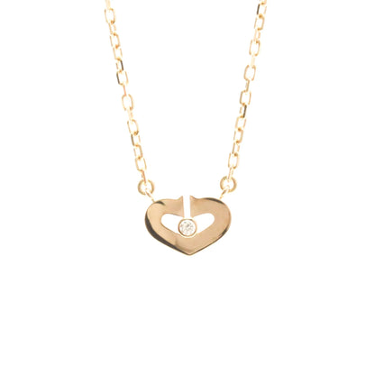Cartier C Heart de Cartier Pendant 18K Rose Gold with Diamond, Gold, Pink Gold, Necklace