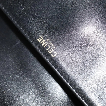 Celine Vintage Leather, Black, Leather, Shoulder Bag