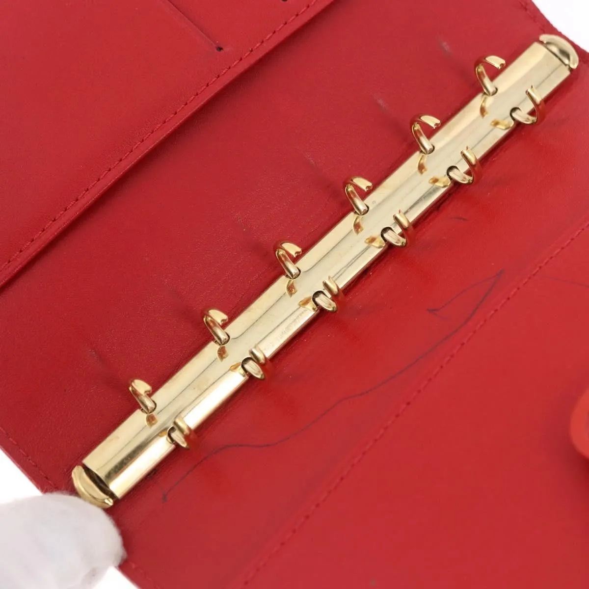 Louis Vuitton Agenda Cover Patent, Red, Patent Leather, Clutch