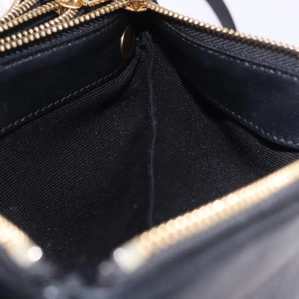 Celine Trio Leather, Black, Leather, Shoulder Bag