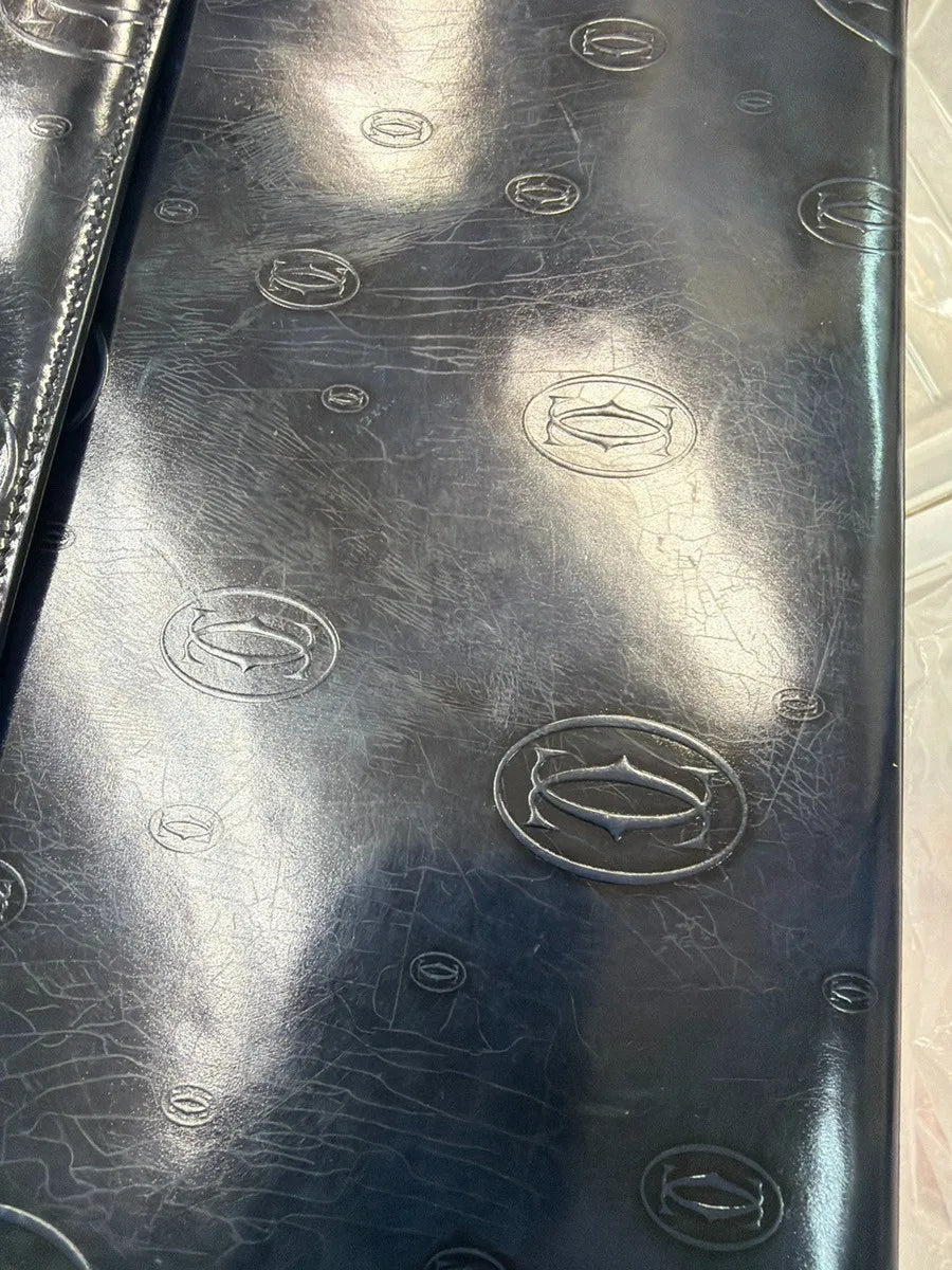 Cartier Happy Birthday Patent Leather, Navy, Patent Leather, Handbag