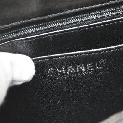 Chanel Reissue Flap Quilted Jersey with Patent, Black, Canvas, Shoulder Bag