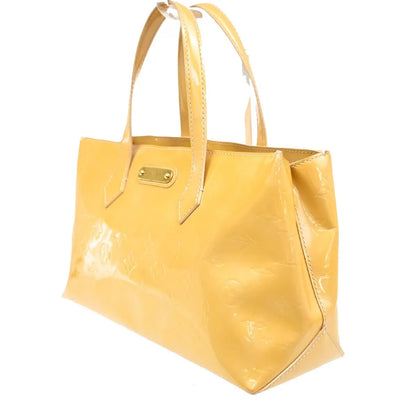 Louis Vuitton Wilshire Monogram Vernis, Beige, Patent Leather, Handbag