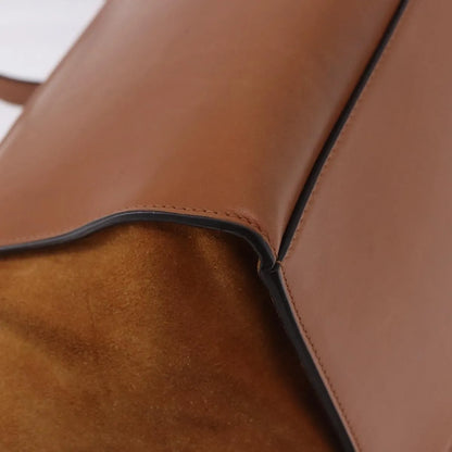 Celine Trapeze Leather, Brown, Leather, Handbag