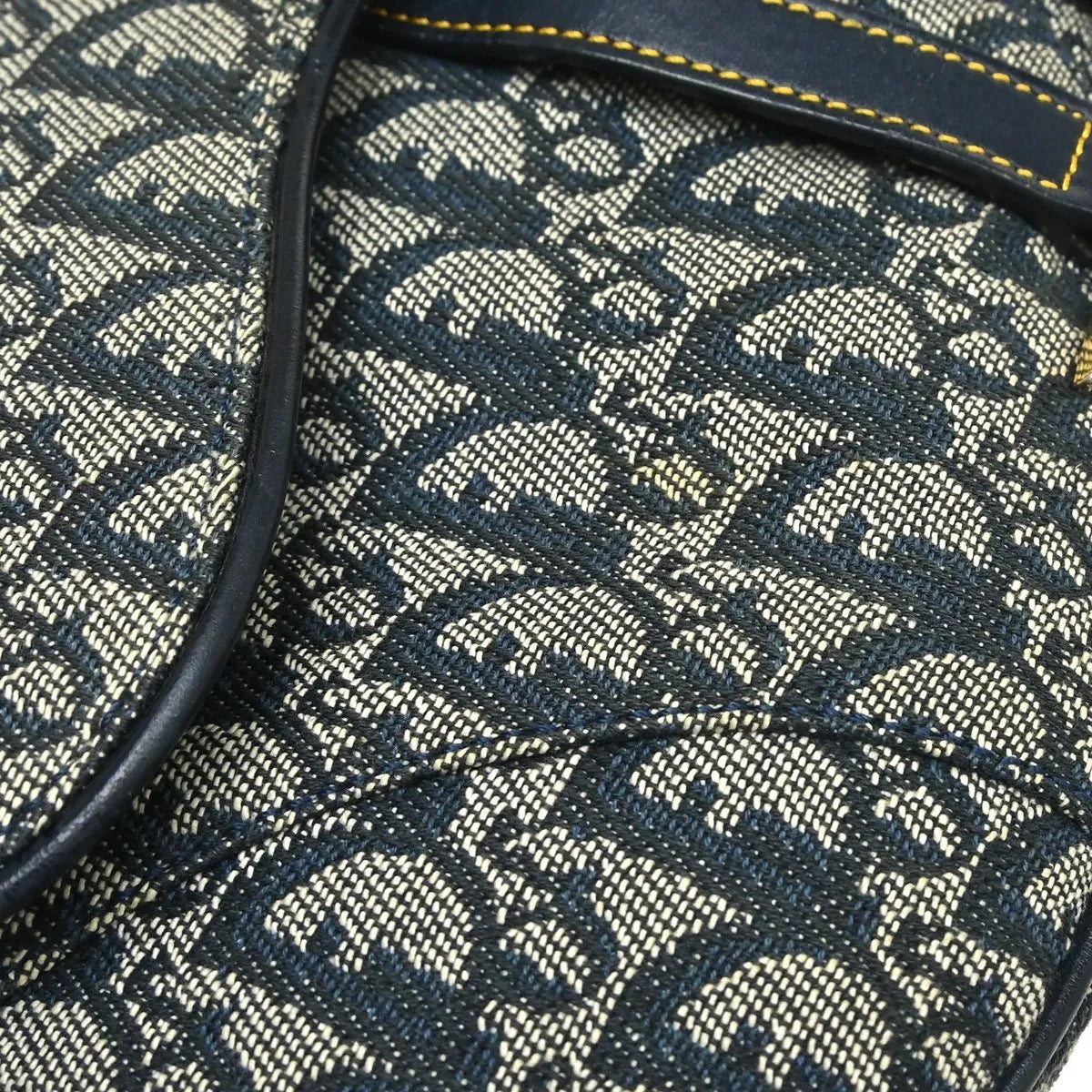 Christian Dior Vintage Trotter Canvas, Navy, Canvas, Handbag