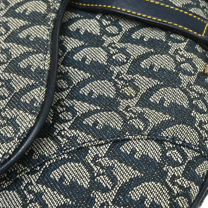 Christian Dior Vintage Trotter Canvas, Navy, Canvas, Handbag