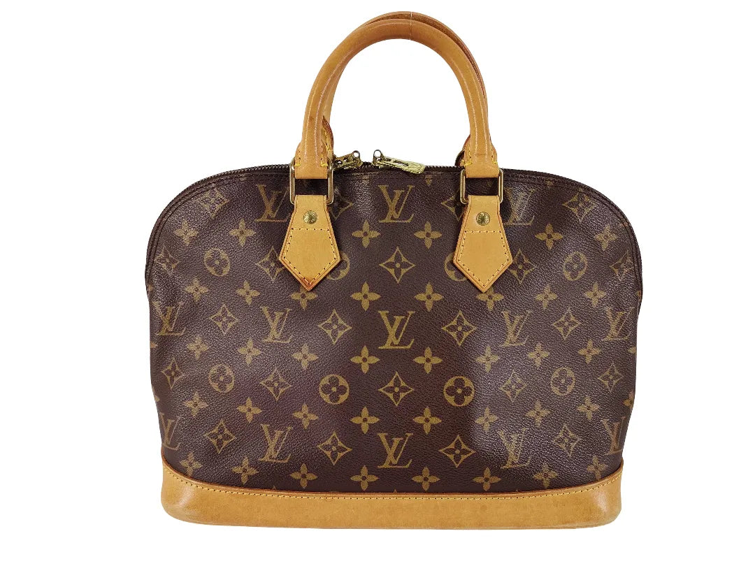 Louis Vuitton Alma Monogram Canvas, Brown, Canvas, Handbag