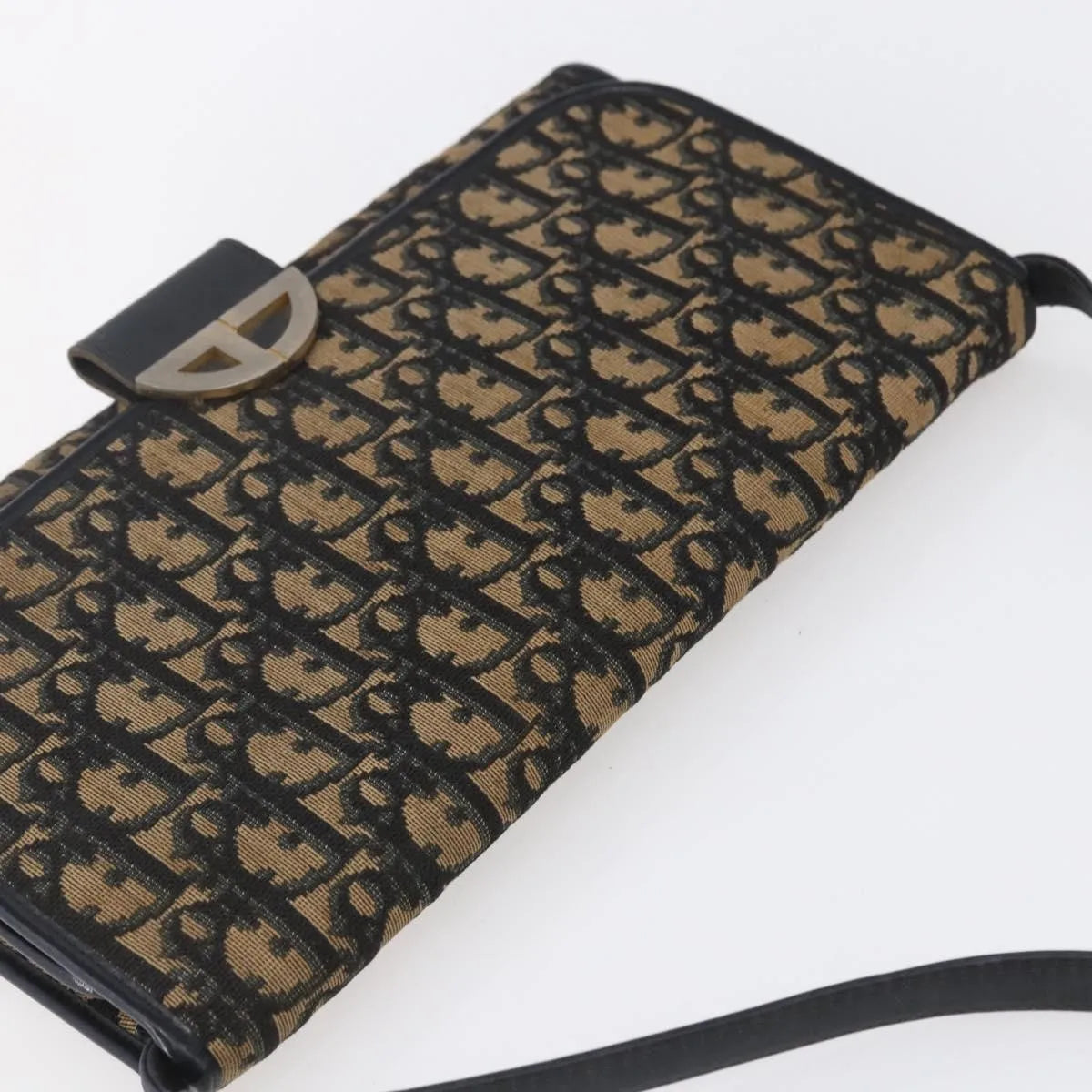 Christian Dior Vintage Trotter Canvas, Navy, Canvas, Shoulder Bag