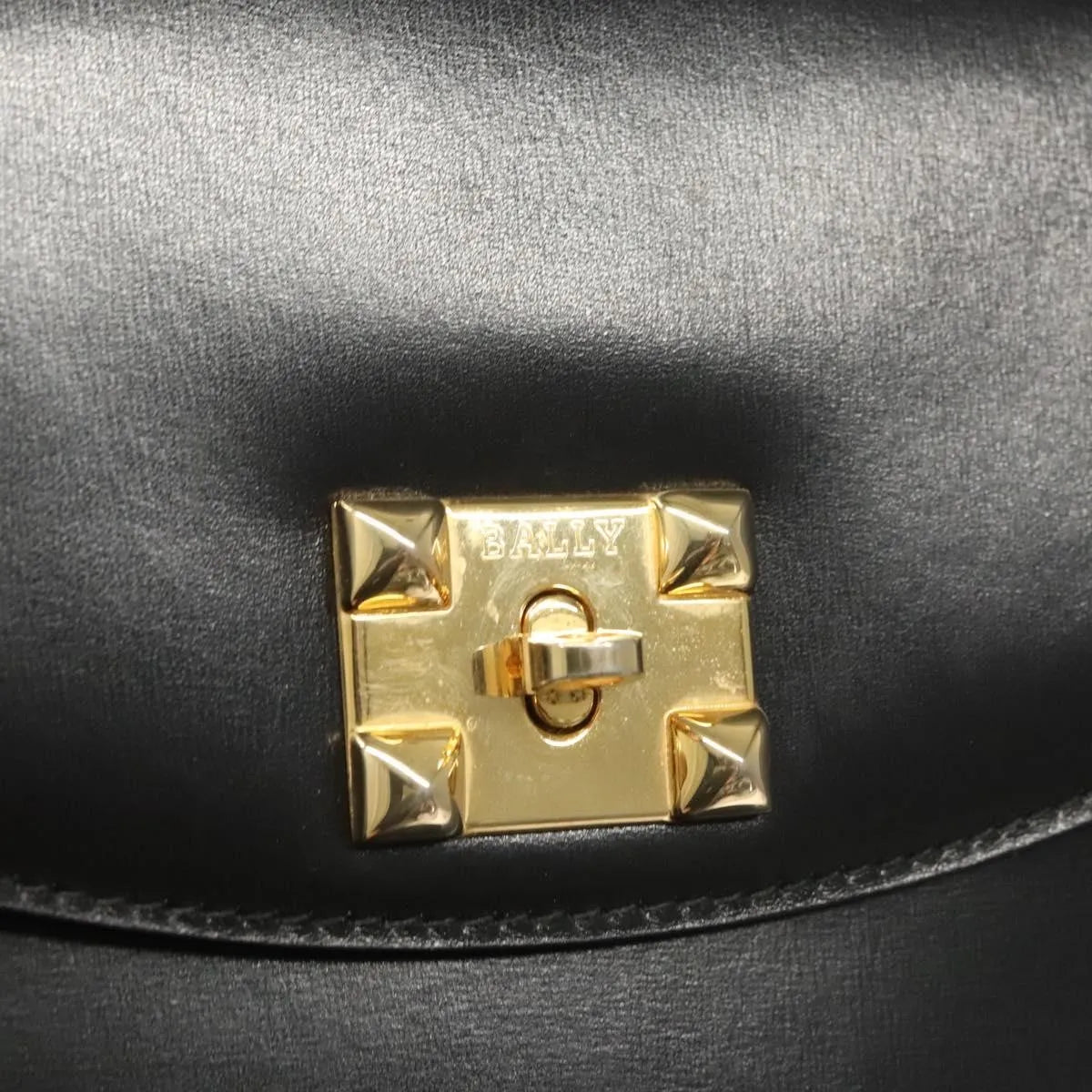 Bally Vintage Leather, Black, Leather, Shoulder Bag