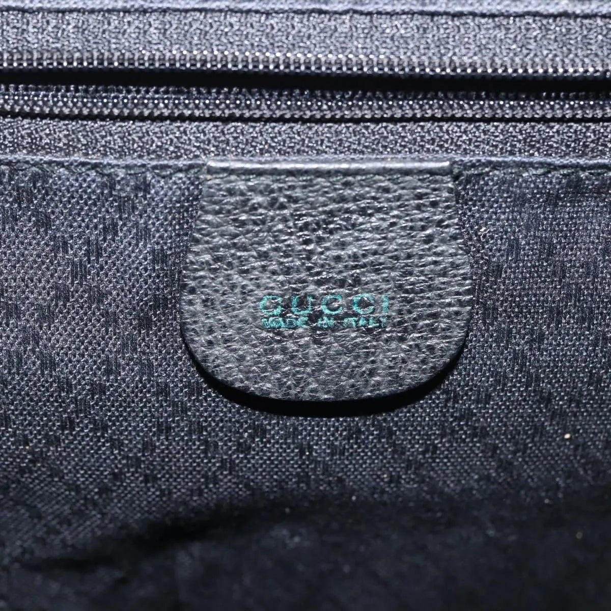 Gucci Vintage Bamboo Suede, Black, Suede, Backpack
