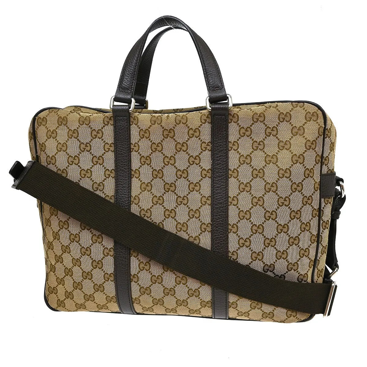 Gucci Convertible Boston Carry On Duffle GG Canvas, Beige, Canvas, Travel Bag