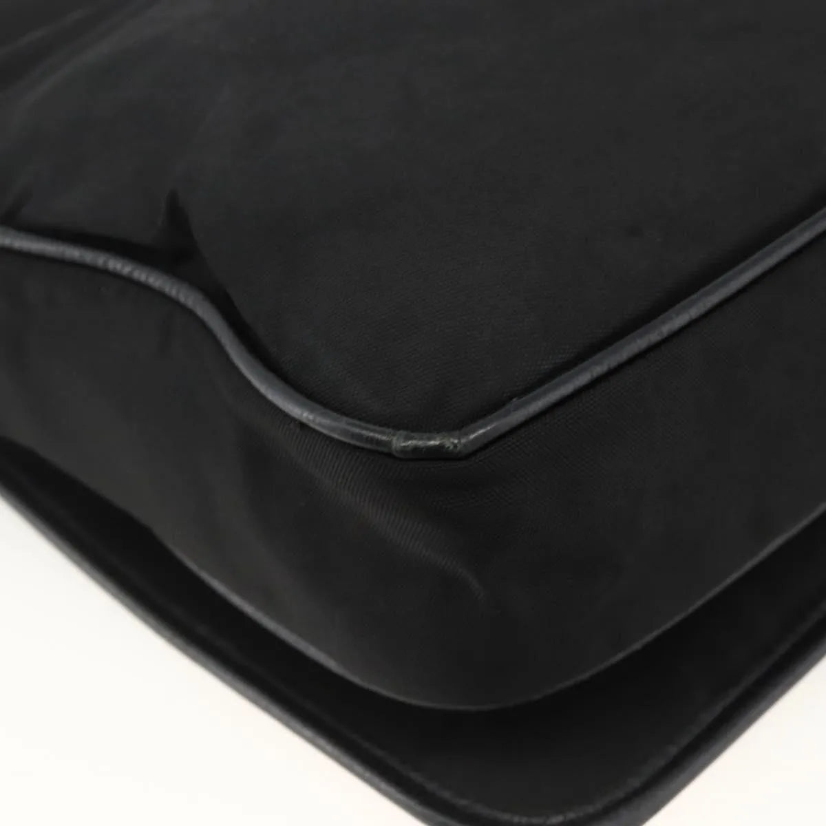 Salvatore Ferragamo Vintage Leather, Black, Nylon, Shoulder Bag