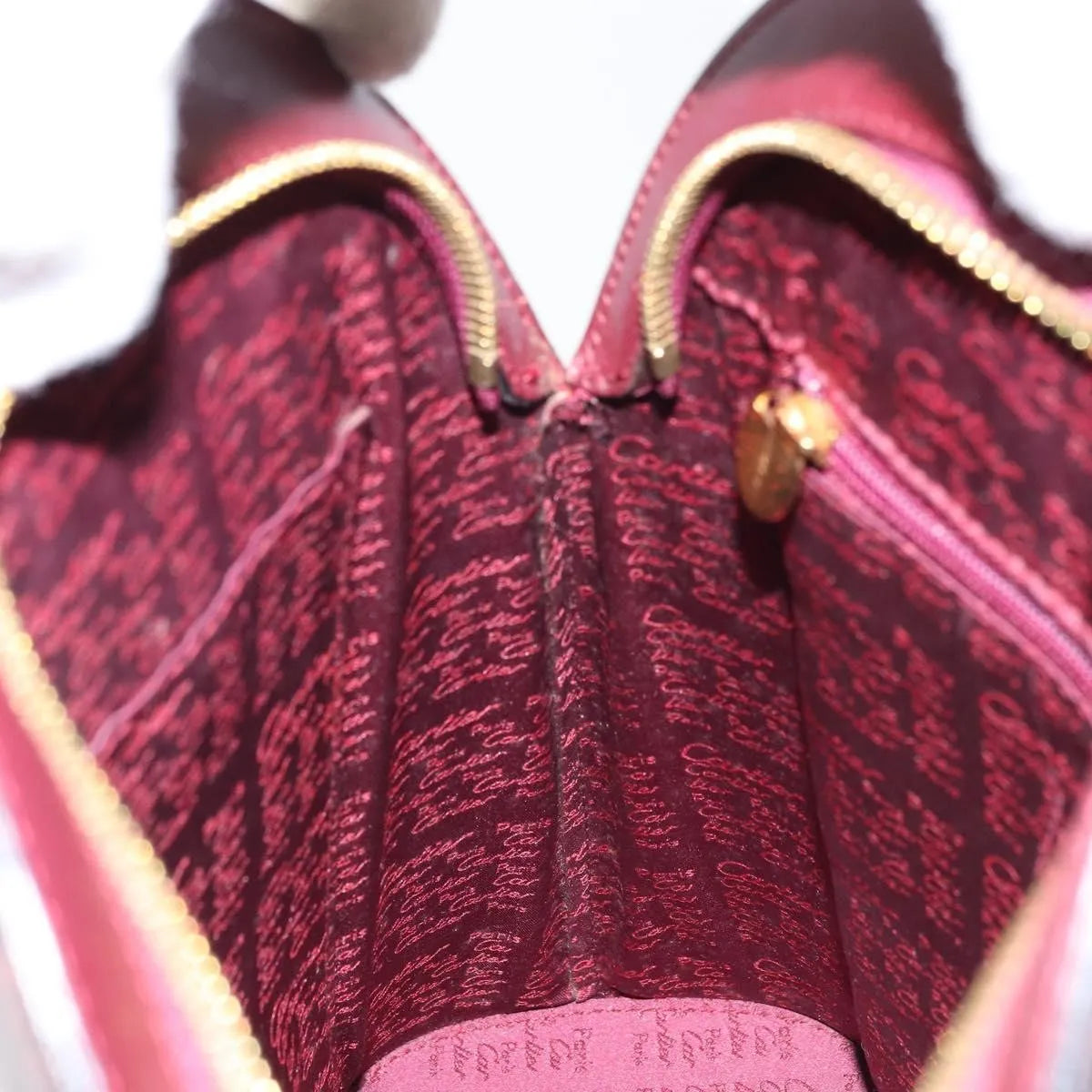 cartier Vintage must de Cartier Leather, Burgundy, Leather, Handbag
