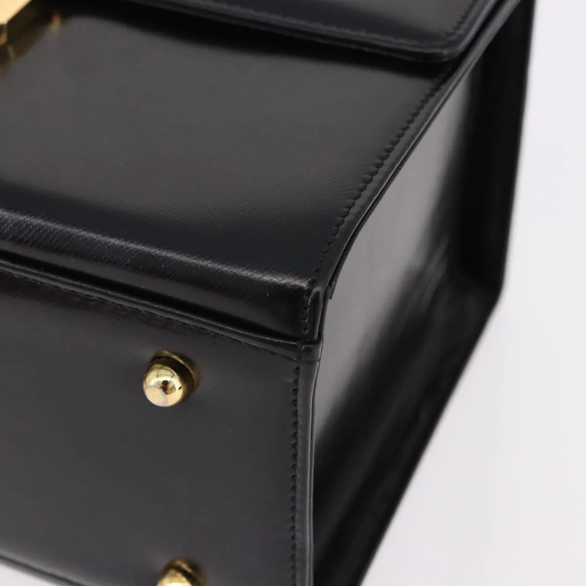 Versace Vintage Leather, Black, Leather, Handbag