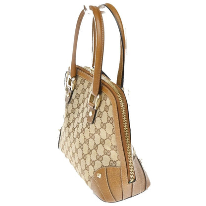 Gucci Vintage Boston Bag Monogram Canvas, Brown, Canvas, Handbag