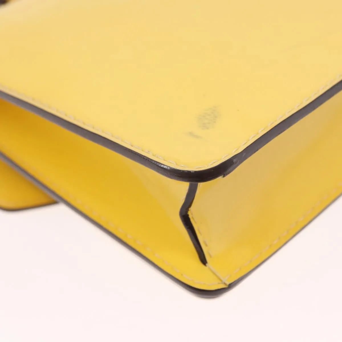 Louis Vuitton Monceau Vernis, Yellow, Patent Leather, Handbag