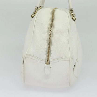 Celine vintage Leather, White, Leather, Handbag