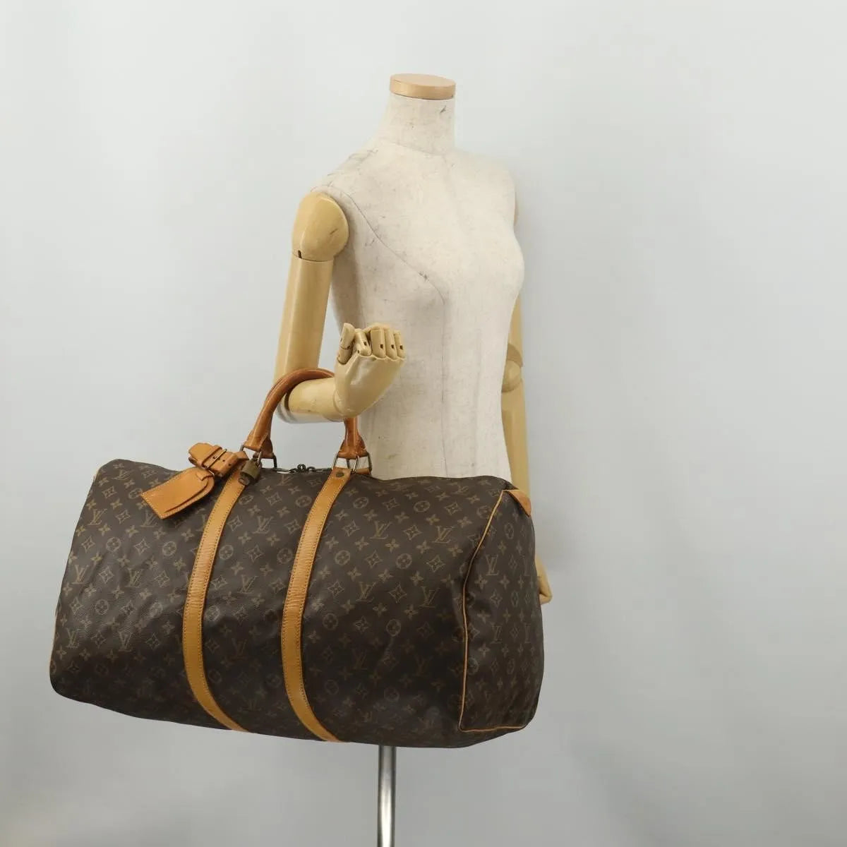 Louis Vuitton Keepall Canvas, Brown, Canvas, Travel Bag