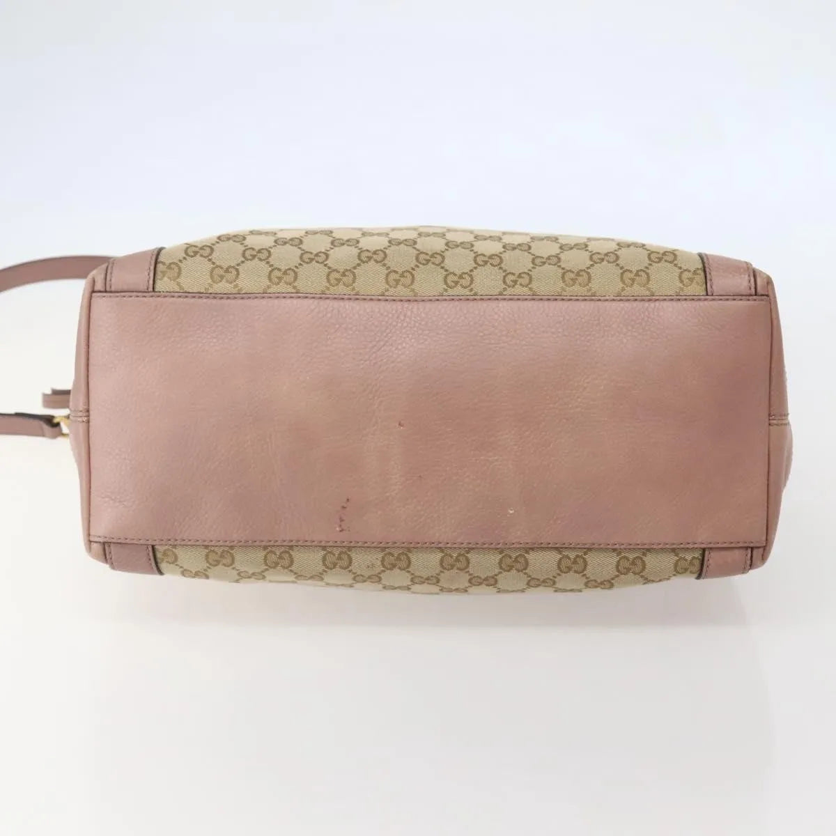 Gucci Vintage Interlocking G Canvas and Leather, Beige, Canvas, Handbag