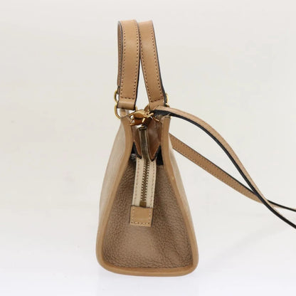 Celine vintage Leather, Beige, Leather, Handbag
