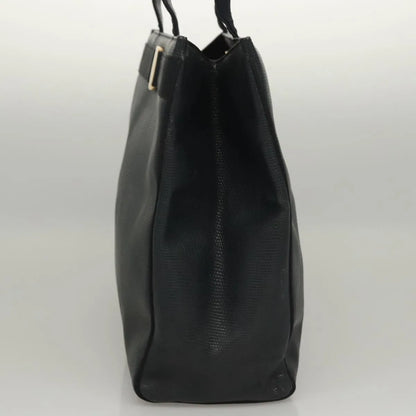 Salvatore Ferragamo Vintage Vara Bow Tote Lizard Embossed Leather, Navy, Leather, Tote Bag