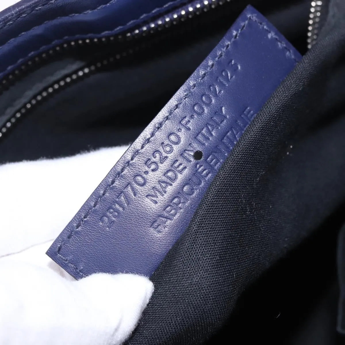 Balenciaga Holiday City Giant Studs Matte Calfskin, Navy, Leather, Handbag