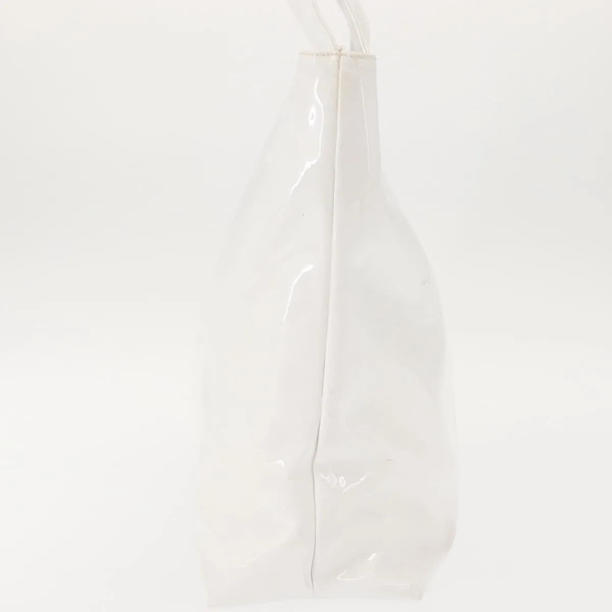 Salvatore Ferragamo Gancini Tote Patent leather, White, Patent Leather, Tote Bag