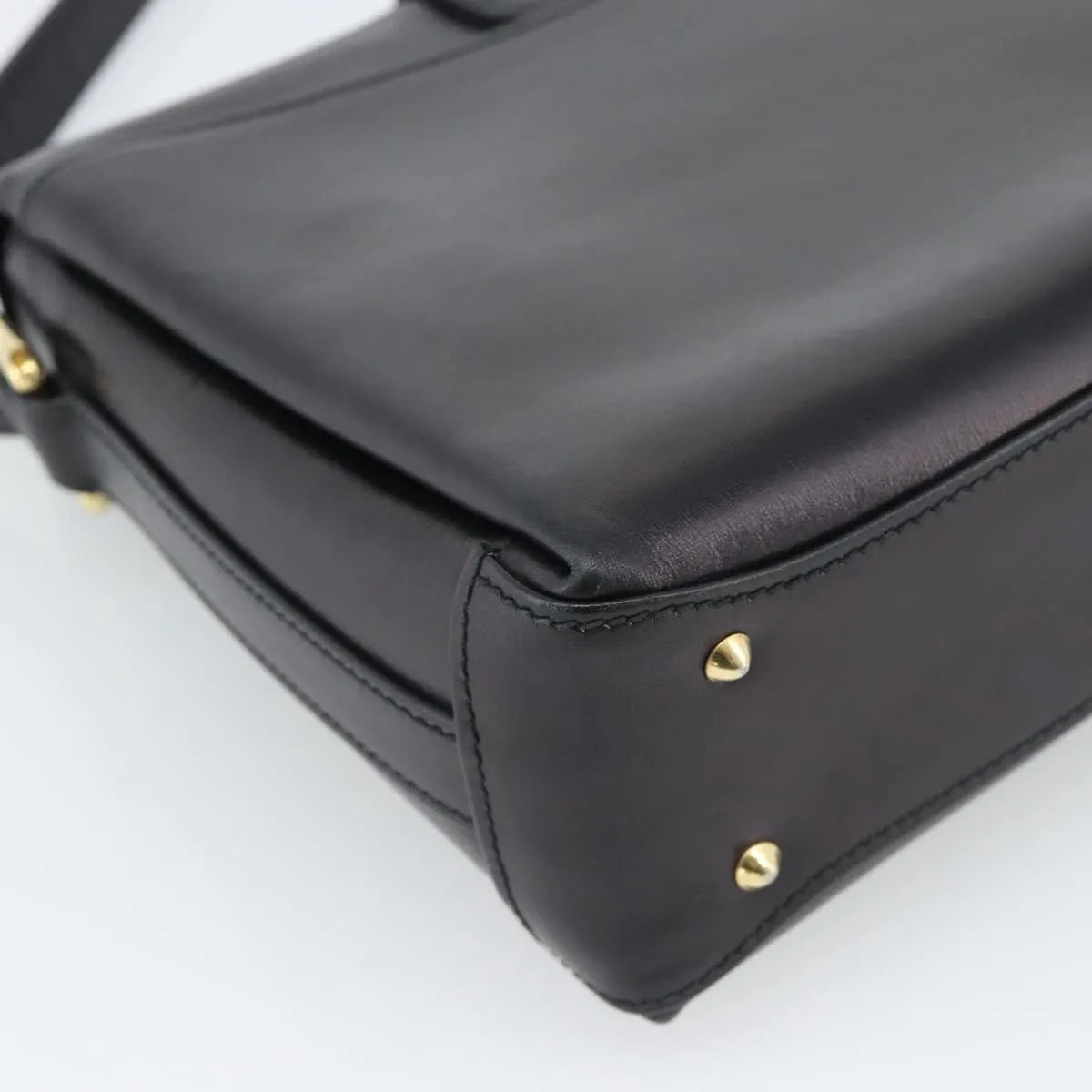 Gucci Vintage Leather, Black, Leather, Shoulder Bag