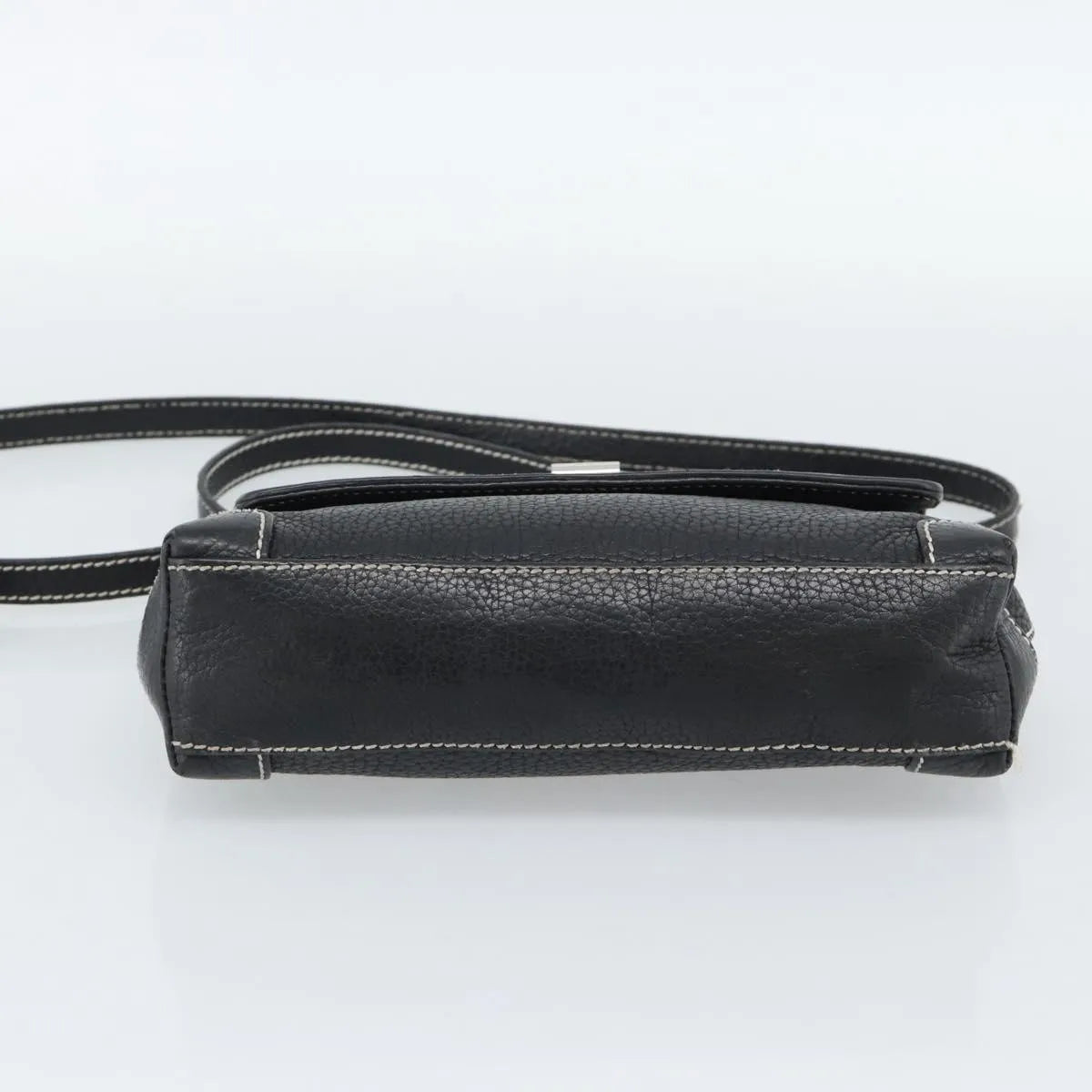 Tiffany & Co. Vintage Leather, Black, Leather, Shoulder Bag