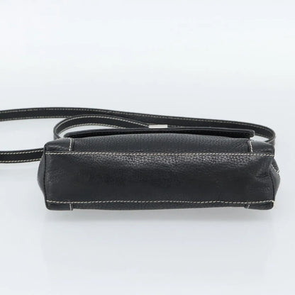 Tiffany & Co. Vintage Leather, Black, Leather, Shoulder Bag