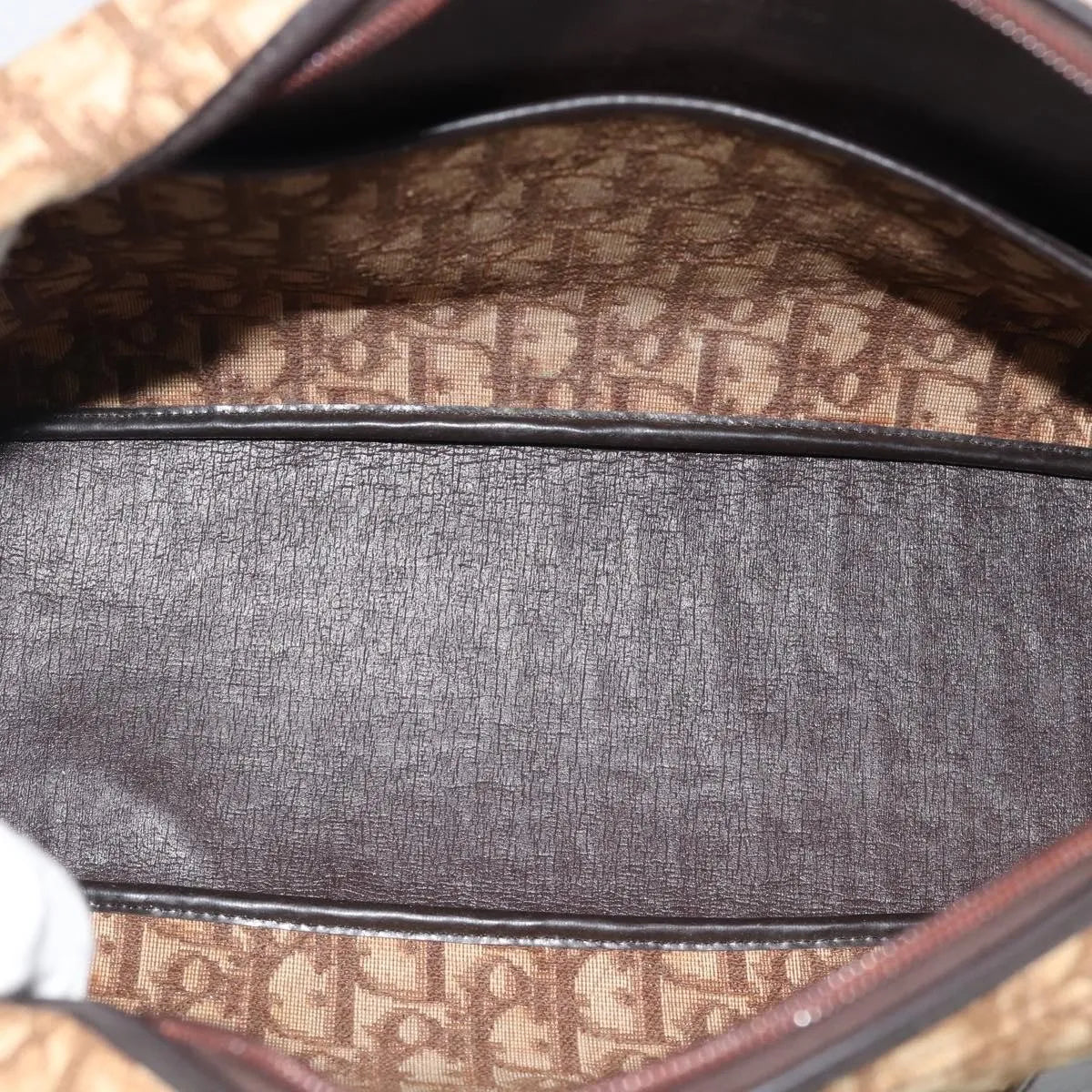 Christian Dior Vintage CD Trotter Canvas, Brown, Canvas, Handbag