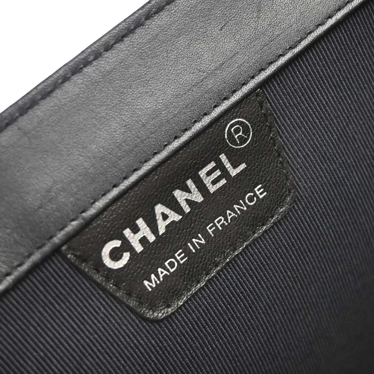 Chanel Vintage Chocolate Bar Tote Quilted Leather, Black, Leather, Tote Bag