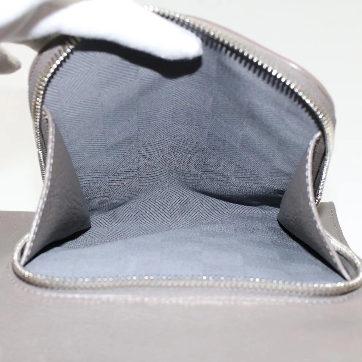 Louis Vuitton Naxos Leather, Gray, Leather, Shoulder Bag