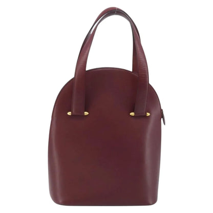 cartier Vintage must de Cartier Leather, Burgundy, Leather, Handbag