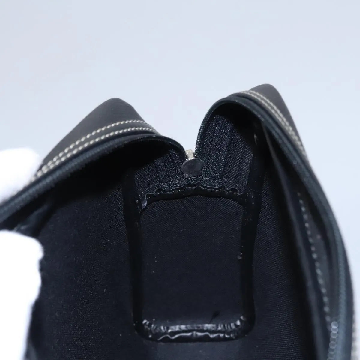 Christian Dior Vintage Honeycomb Zip Coated Canvas, Black, Canvas, Clutch