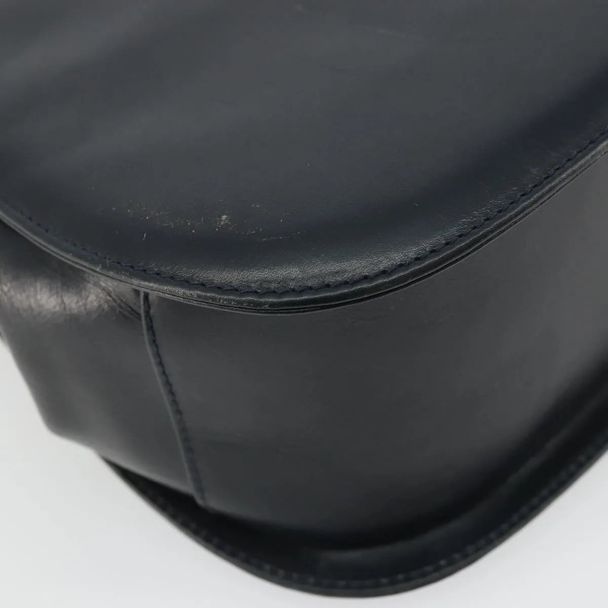 Salvatore Ferragamo Gancini Leather, Navy, Leather, Handbag