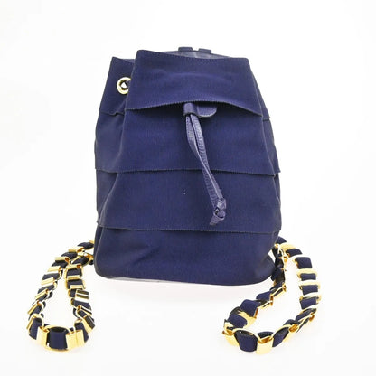 Salvatore Ferragamo Vara Chain Canvas, Purple, Canvas, Backpack