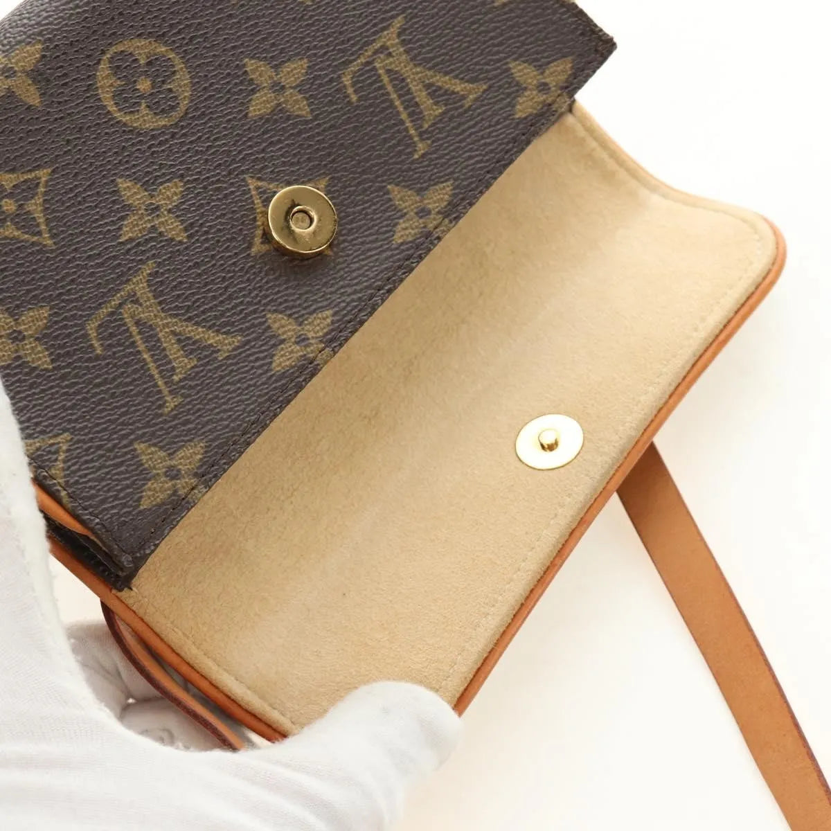 Louis Vuitton Florentine Waist Monogram Canvas, Brown, Canvas, Clutch