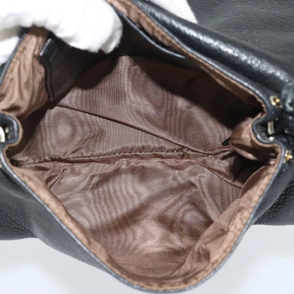 Chloe Lily Leather, Black, Leather, Shoulder Bag