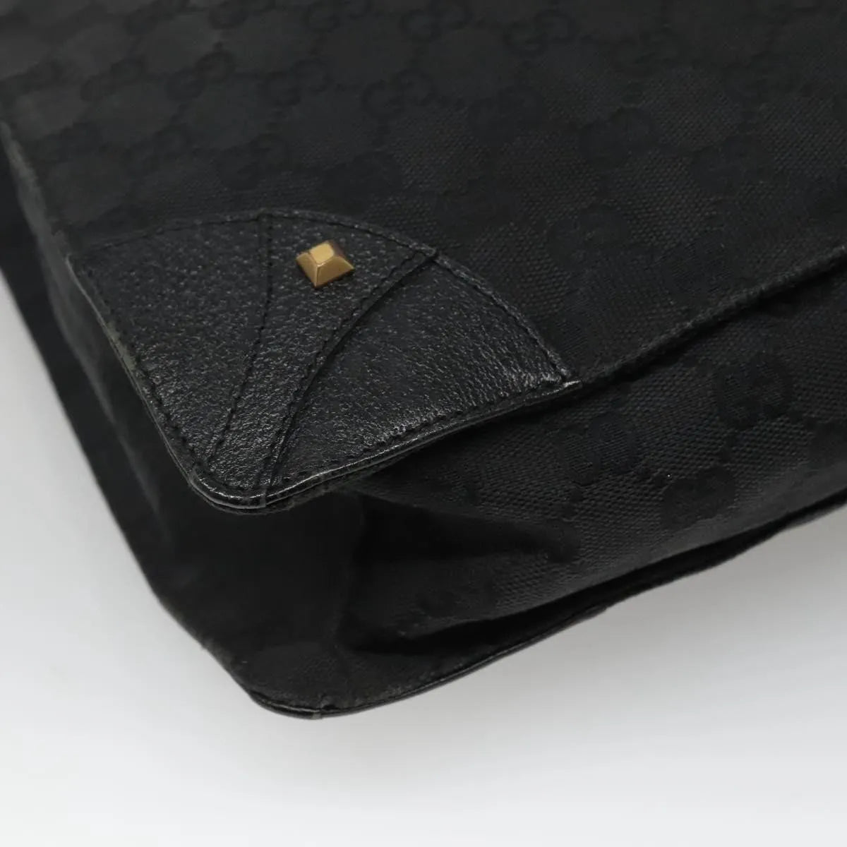 Gucci Nailhead Tote GG Canvas, Black, Canvas, Tote Bag