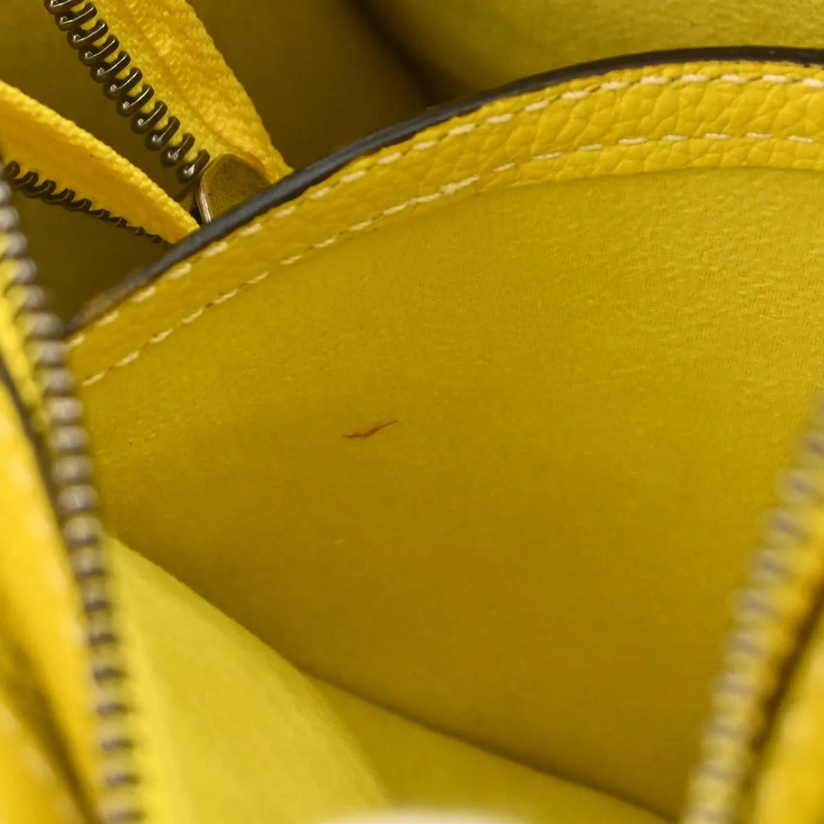 Celine Luggage Grainy Leather, Yellow, Leather, Tote Bag