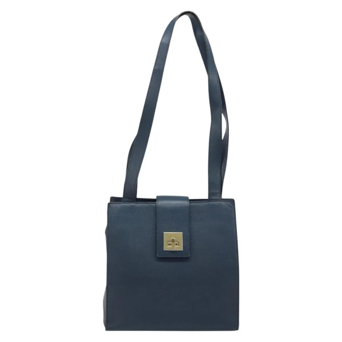 Celine Vintage Leather, Navy, Leather, Shoulder Bag